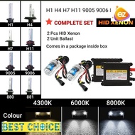 1Set Car XENON HID Headlight Fog light H1 H4 H7 H11 9005 9006 880 881 4300K/6000K/8000K