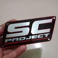 Sc project exhaust emblem brand raised