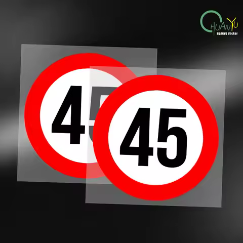 Fashion Creative Speed Limit 45 Km Car Sticker Pvc Personality Waterproof Auto Beautifully Decorated