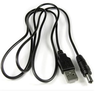 Usb to Dc power cord, 5.5x2.1mm pin, 1m/1.5m/2m long