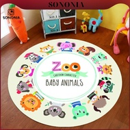 [SONONIA] Kids Rug Round Children Play Mat Floor Mat Non Slip Decoration Play Carpet Soft Playroom R