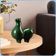 [mojotorw7] Green Horse Statue Handmade Cute Horse Figurine for Bedroom Office Tabletop