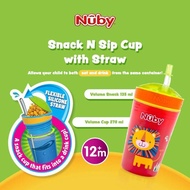 Nuby Snack N Sip 270ml 12M+ 2-In-1 Cups/Replacement Straw Single Pack