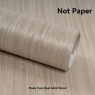 Large Qiuxiang Wood Style Engineered Wood Veneer Sheet, Real Wood with Non-Woven Backing, 62×250cm, 