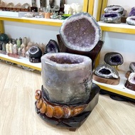 全拋面座地紫晶聚寶盆 | 水晶 | 水晶擺件