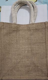 MUJI無印良品 黃麻手挽袋 a6 size 麻布袋 購物袋