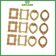 QQ* Antique Photo Frame Tiny Baroques Ornate Frame DIY Jewelry Display Wall Decors