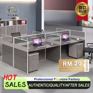 Staff Desk Staff Table Card Seat Simple Person Screen Financial Office Chair Combination 2/4/6