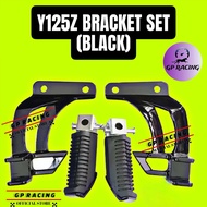 Y125Z Foot Rest Bracket set Black/Silver/Grey Besi Bracket Pijak Belakang Y125z "GP RACING"