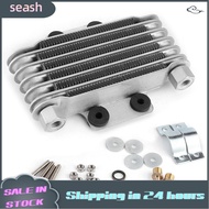 Seashorehouse 6 Row Oil Cooler Engine Silver Motorcycle Universal