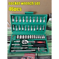 KDK socket wrench Set 46pcs socket wrench Set - Ratchet socket Set 46pcs Chrome Vanadium steel