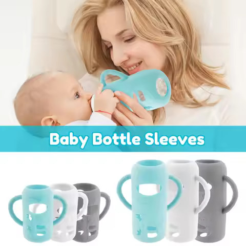 3Pcs Silicone Bottle Sleeves for Dr. Brown's Glass Baby Bottles Food-Grade Silicone Bottle Sleeves I