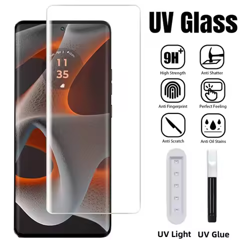 3D Curved Full Glue UV Tempered Glass For Motorola Moto Edge 50 60 Pro Screen Protector For G96 70 F