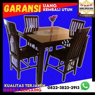 Meja makan jati belanda minimalis bulat ukiran asli jepara asli set 4 6 8 kursi 4 6 8 promo murah mi