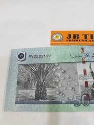 👍TenTen Comunication BANK NOTES NO SIRI RV 2222122 KOLEKSI WANG KERTAS ITEM RM50 KELUARAN BNM KONDIS