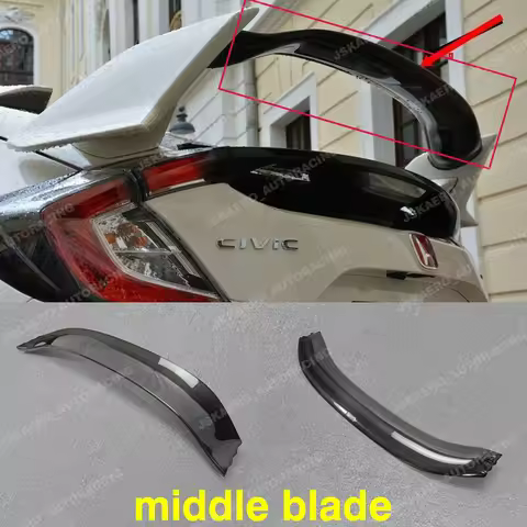 For Honda Civic FK8 5door Hatchback Carbon fiber Rear Spoiler Blade Wing Flap