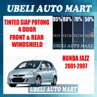 2PLY Honda Jazz 2001-2007 4 Pintu Siap Potong Tinted UV Hitam / Siap Potong Tinted UV Hitam Kereta