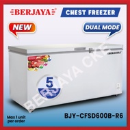 Berjaya Premium 520L Dual Chest Chiller Freezer BJY-CFSD600B-R6 (White) 5 YEARS Compressor warranty