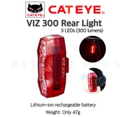 ไฟท้ายจักรยาน CATEYE รุ่น ViZ300 ความสว่าง 300 Lumen USB ชาร์จ รับประกัน 1 ปี
