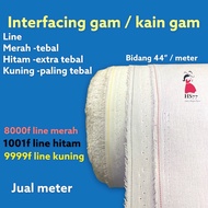 interlining gam / kain gam 8000f, 1001f, 9999f