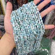 6-8mm Natural Raw Stone Crystal Larimar Irregular Loose Beads Semi-Finished DIY Jewelry Accessories