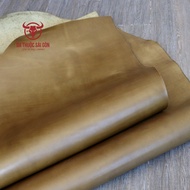 10 Pia (0.9m2) da bò pullup cao cấp màu xanh ô liu thương hiệu Da Thuộc Sài Gòn - Cần mua da bò