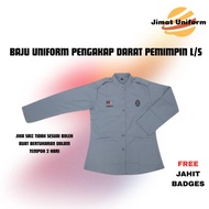 Baju Uniform Pengakap Darat Pemimpin Lengan Panjang - Free Jahit Badges / Shipping Everyday