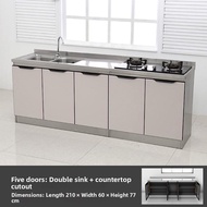 Stainless Home Kitchen Cabinet 2.4m