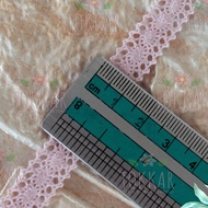 (Per Meter) RDR470 Dusty Purple Center Knit Lace 1Cm Wide