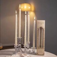 2pcs European Style Pearl Candle Set - Pearl White Candles (Size: 0.9" X 9.84" / 0.9" X 11.81"). Sui