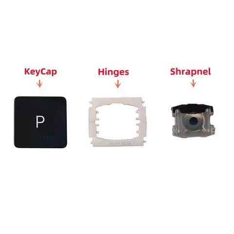 New A1534(2017) A1706 A1707 A1708 Replacement Individual P KeyCap Hinges or Shrapnel are Applicable 