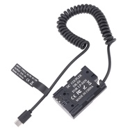 FOTGA Decoded LP-E6 Dummy Battery Adapter +Type C Cable for Canon 5D2 5D3 5D4 6D 6D2 60D 7D 7D2 70D 80D 90D 5DSR R R5 R6