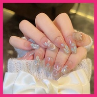 Thai Shop False Nails [DD253]Fashion French Style Flash Drill