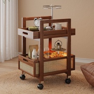 Coffee Shop Bookstore Mobile Cart Sofa Side Table Restaurant Simple Dining Cart Multi-layer Storage 