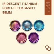 Nudo Lab Iridescent Titanium Portafilter Basket 58mm - Espresso Coffee Portafilter Basket