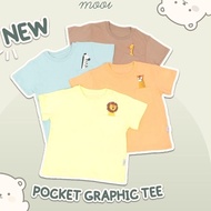 ️Splash Mooi Kids T-Shirt Pocket Unisex Graphic Pocket Tee Tops Kids T-Shirt Girls T-Shirt 1-5 Years
