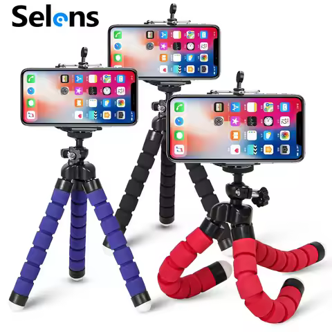 Tripod For Phone Flexible Sponge Octopus Mini Tripod For IPhone Mini Camera Tripod Phone Holder Clip