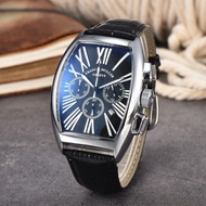 Franck Muller quartz watch AAA chronograph 3atm waterproof leather strap fashion business men