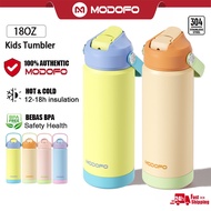 MODOFO 18oz Tumbler Kids Tumbler with Straw Botol Air Tahan Sejuk Aquaflask Tumbler Thermos Bottle m