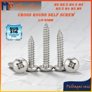 316 Stainless Steel Pan Head Wood Self-Tapping Screw | Phillips Round Head Furniture Self-Tapping Sc