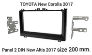 หน้ากากวิทยุ   กรอบหน้ากากวิทยุ  หน้ากากวิทยุรถยนต์  TOYOTA COROLLA ALTIS ปี 2017-2018 สำหรับเปลี่ยนเครื่องเล่น 2DIN7"_20cm. หรือ จอ Android7"