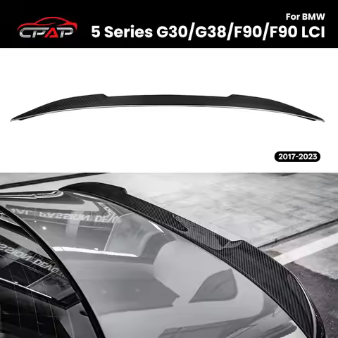 Real Dry Carbon Fiber Rear Roof Trunk Spoiler Tail Wing For BMW 5 Series G30 G38 F90 F90 LCI 2017-20