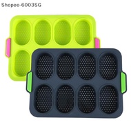 [modamaven] 8 Cavity Baguette Baking Tray Bread Baking Mold Silicone Non-stick Bakery Pan [TH]