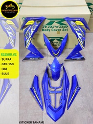 (STICKER TANAM/AIRBRUSH) RAPIDO COVER SET RS150R V2 SUPRA GTR-150 (16) BLUE