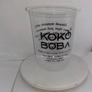 Screen printing of 16oz oval plastic cups, 9 gram thickness, contents 500 pcs