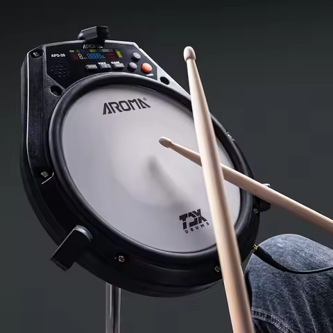 AROMA APD-20 Electronic Mute Drum Beating Board Electronic Drum Pad Built-in battery Metronome Train