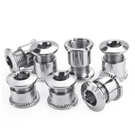 FSFO_5 Pairs Stainless Steel Crankset Bolts Crank Bolts Chainring Bolts Silver