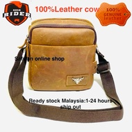 Ready stock malaysia Rush Rider Sling Bag Size S Full Grain Cow Leather Shoulder Bag CrossBody Leath
