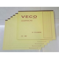 VECO COLUMNAR PAD 10 COLUMNS (10 COLUMN WORKSHEET)