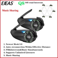 EJEAS Q8 Motorcycle Wireless Helmet Bluetooth 6-Ways Mesh Intercom Headset for 6 Riders Interphone